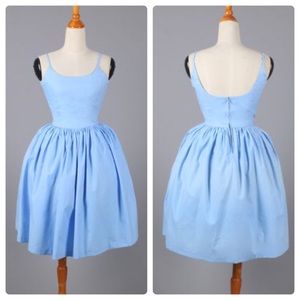 Custom vintage retro Cinderella blue full dress